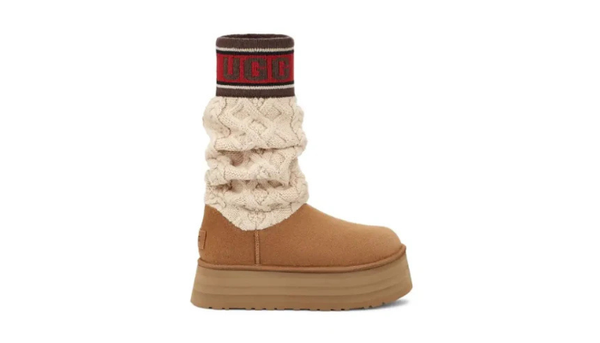 UGG Classic Sweater Letter Boot – Chestnut